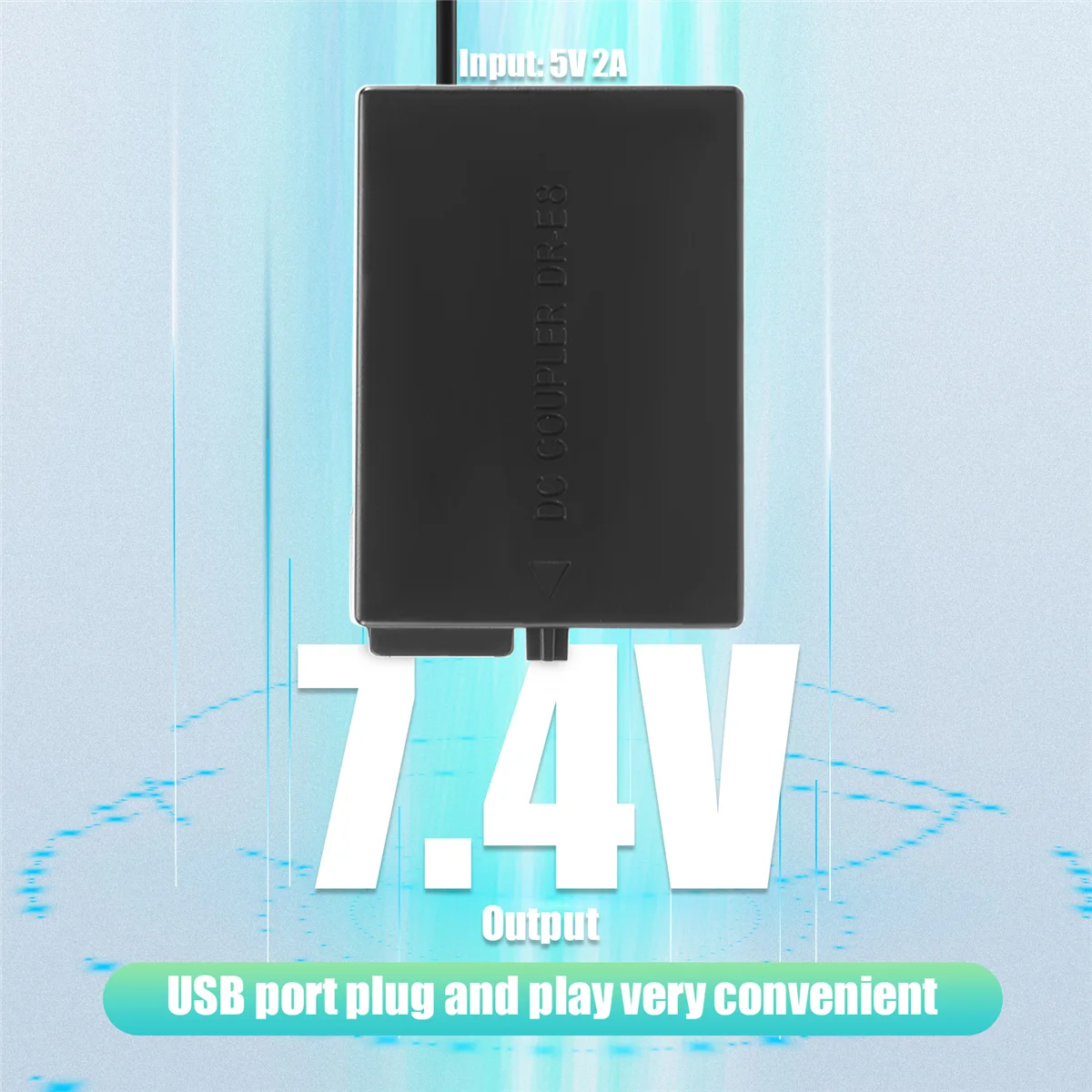 DR-E8 الدمية البطارية مع تيار مستمر قوة البنك USB كابل محول استبدال ل LP-E8 لكانون EOS 550D 600D 650D 700D DSLR Ca Rich