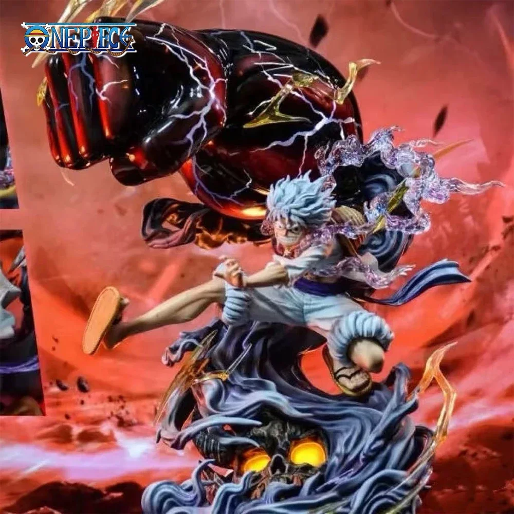 

Новая фигурка Луффи, цельные фигурки, Ника, большой кулак, серия 32 см, модель из ПВХ, коллекция украшений, зарядка через USB, игрушка, подарок на день рождения