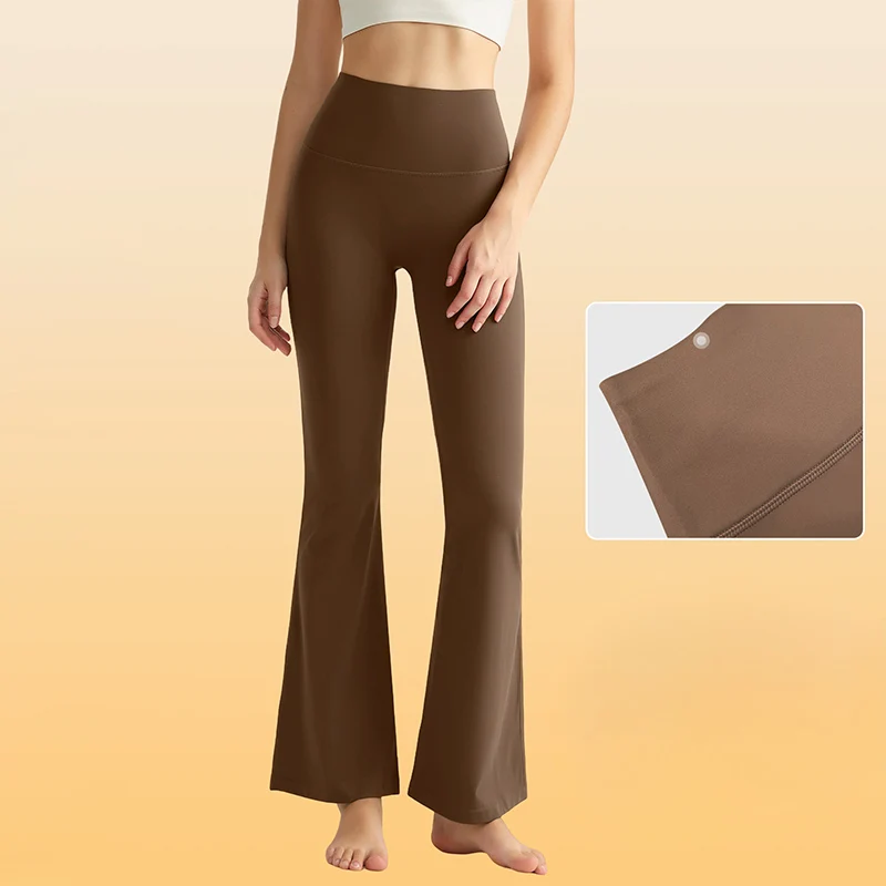 

Naked Feeling Fitness Yoga Flared Pants Women High Waist Slim Fit Pilates Running Leggings Fall Winer Fleece Leggings for Woman