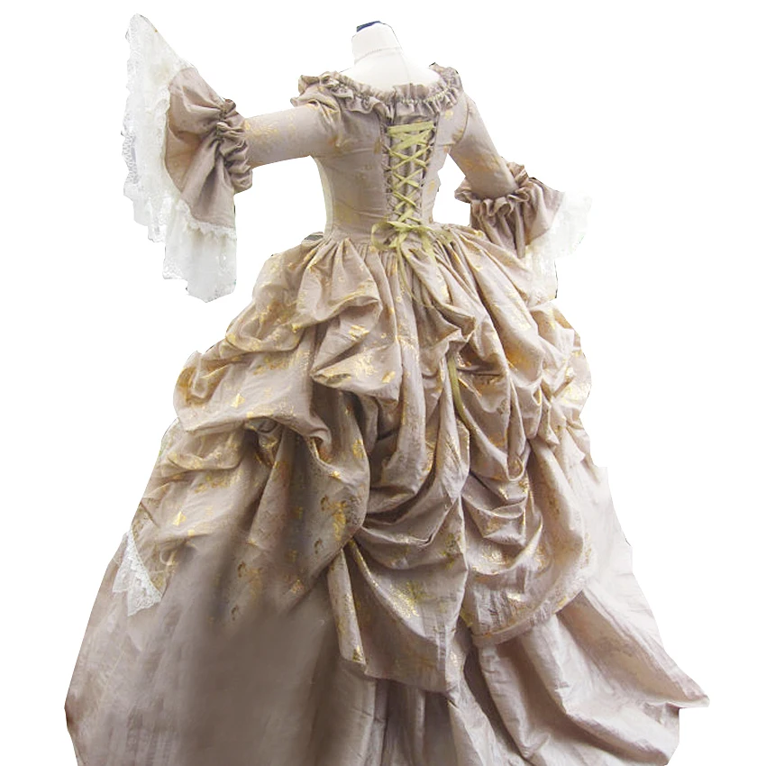 18th Century Women Marie Antoinette Dresses Long Victorian Rococo Gowns Historical Theater Clothing