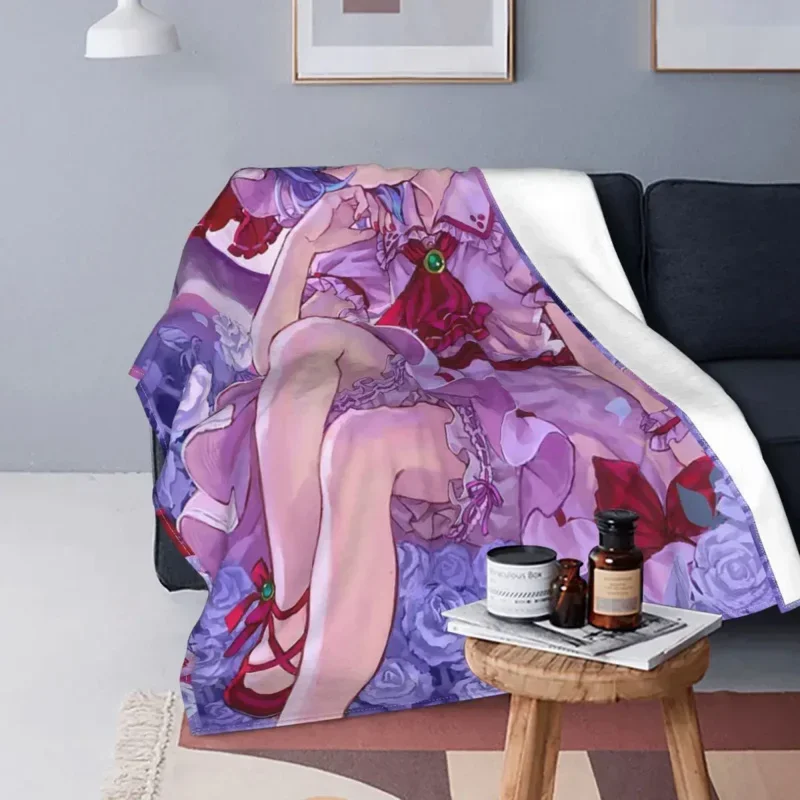 Remilia Scarlet Touhou Project Blanket Flannel Throw Blankets Summer Air Conditioning Portable Soft Warm Bedspreads