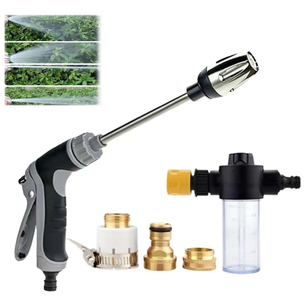 

Насадка для мойки высокого давления для сада и автомобиля, прочная, из нержавеющей стали, для садового шланга, 360° ° Вращающийся