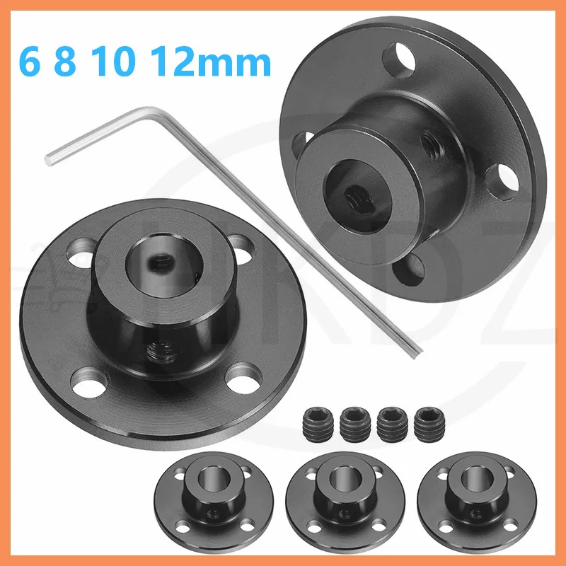 1Pcs 6mm 8mm 10mm 12mm Black Flange Shaft Coupling for DIY Model Accessory Rigid Flange Guide Shaft Coupler Motor Connector