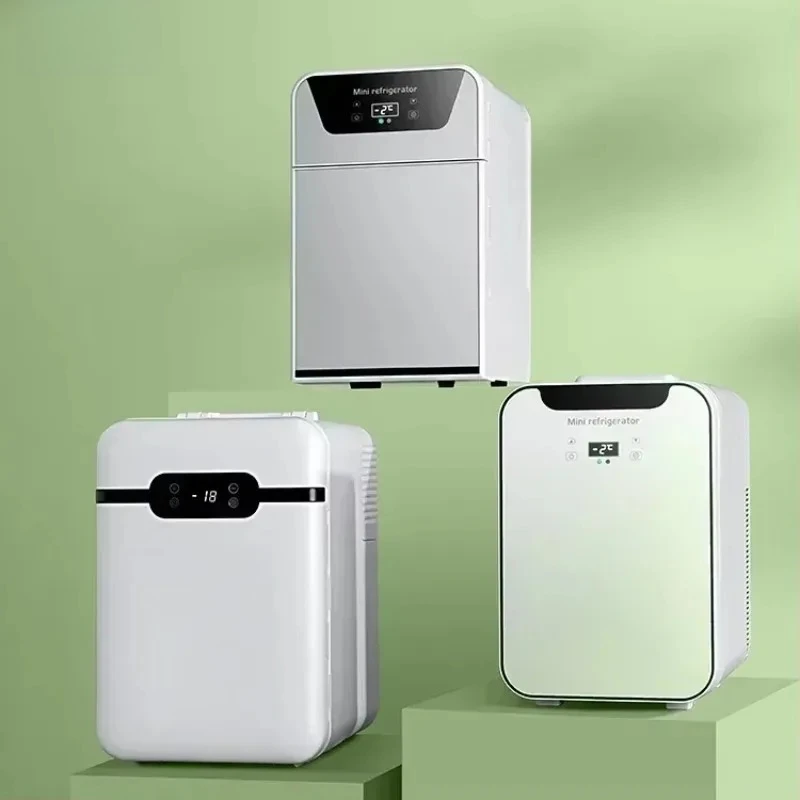 Small mini refrigerator for dorm, car,home, restaurant. For students. Refrigerated and frozen. One person. Small freezer.