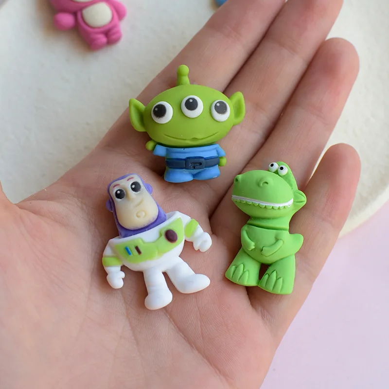 100pcs New Disney Cute Cartoon Toy Story Character Resin Cabochon Scrapbooking DIY Jewelry Hairpin Craft Decoration Accessories