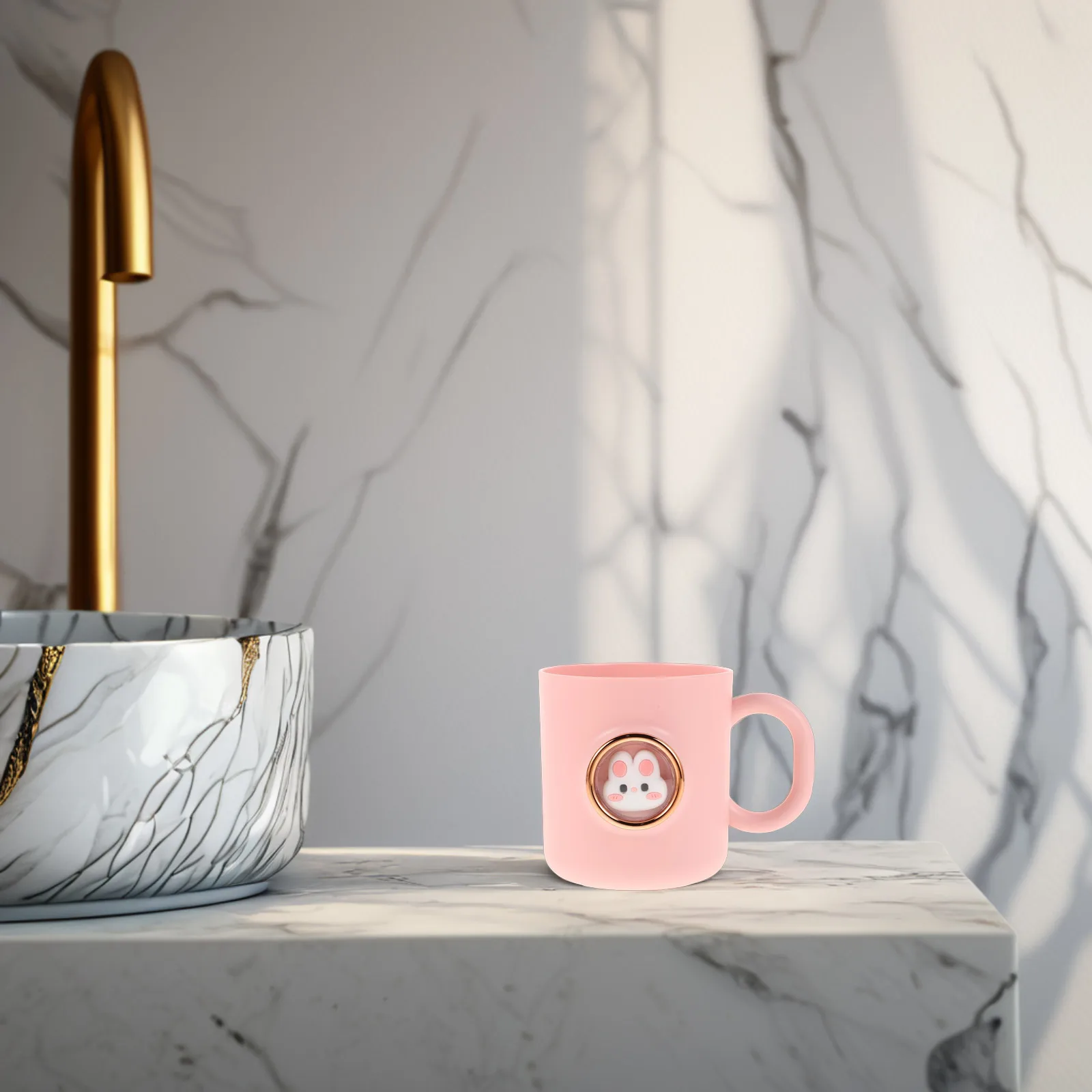 

Oral Cleaning Mouthwash Cup Pink Cartoon Animal Toothbrush Cups Plastic Kids Travel Reusable Bathroom Tumbler Safe Materials