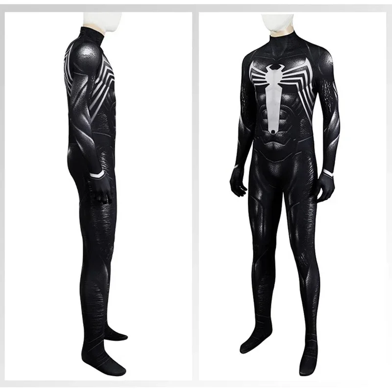 Venom Symbiont Spiderman Cosplay Jumpsuit Mask Cosplay Costume Zentai Suit Venom Halloween Outfit Party Bodysuit@0Z*