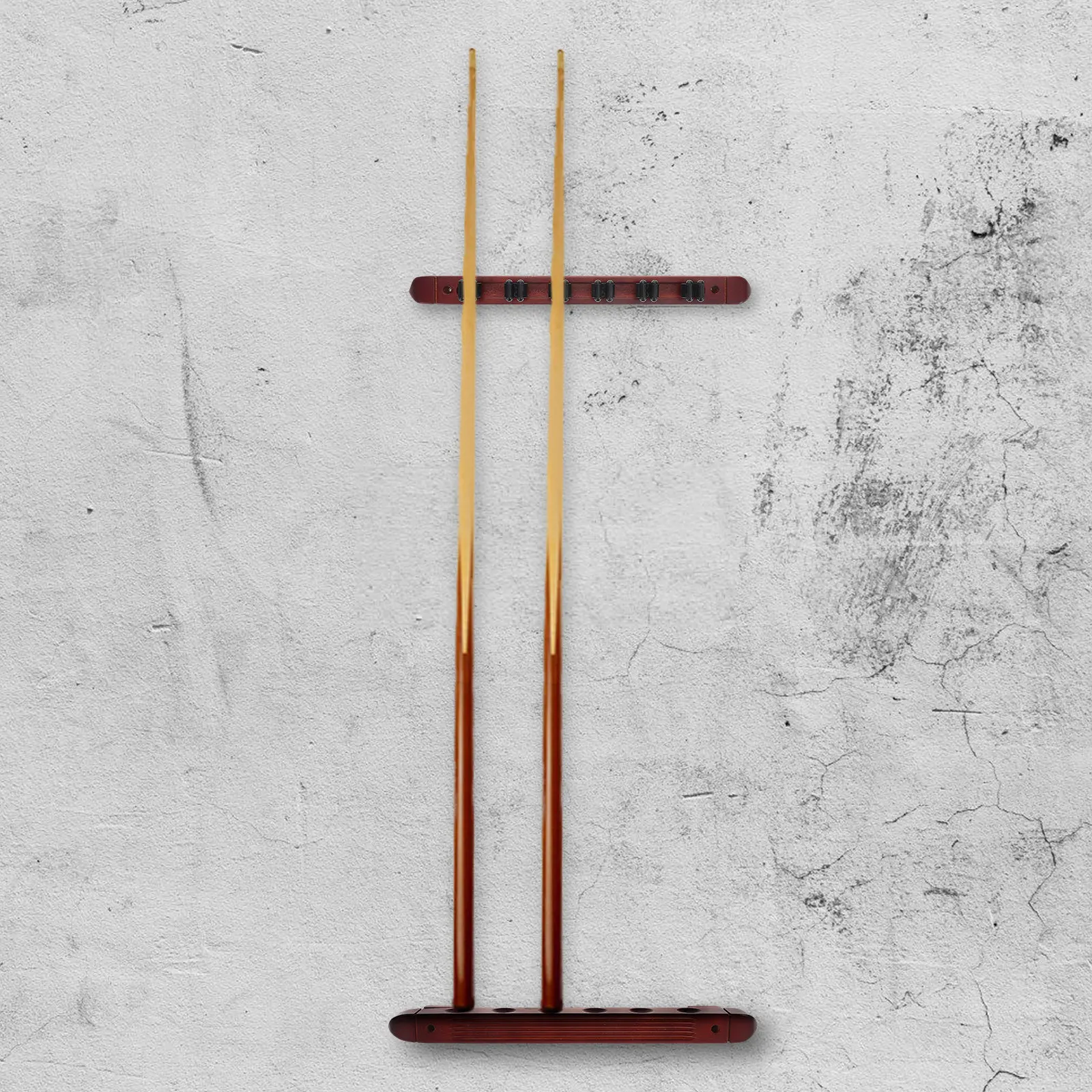 

2Pcs Solid Wood Billiard Stick Rack Wall Mounted Pool Stick Holder for 6 Billiards Sticks Game Room Storage Organizer