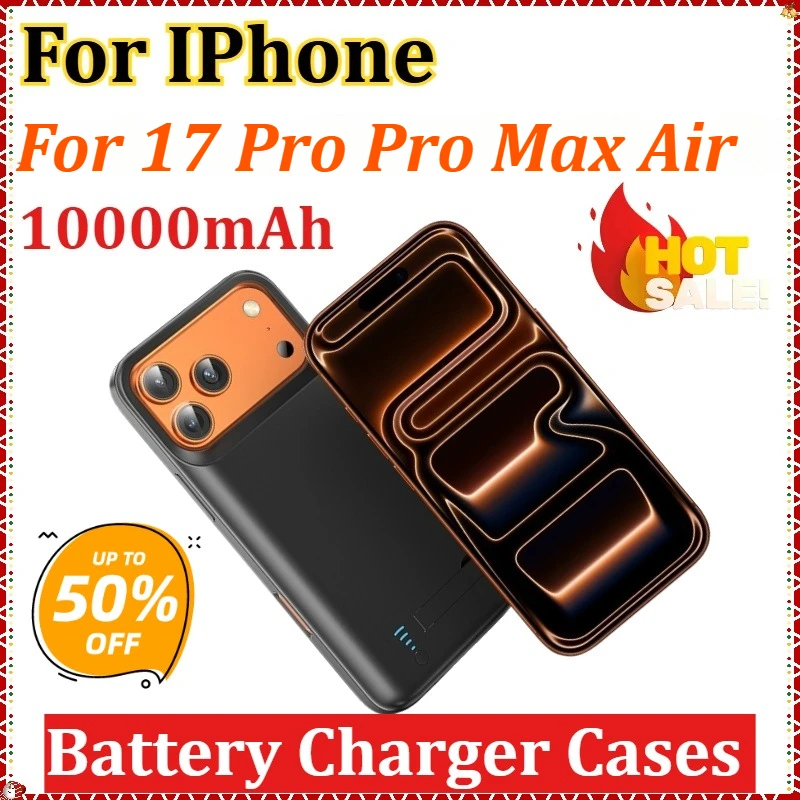 10000mAh for IPhone17 Pro Pro Max Air Back Clip Battery Charging Treasure Large Capacity Integrated Charging Portable Back Nail