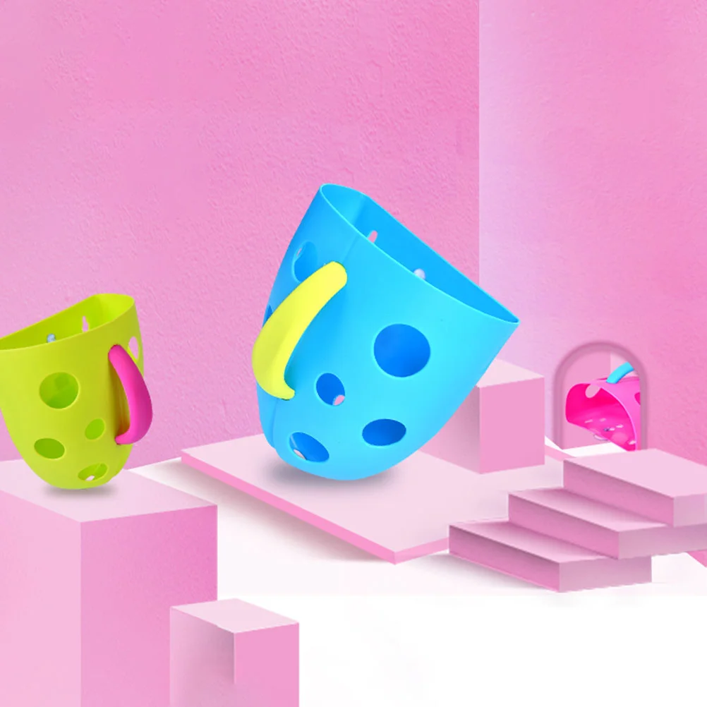 Poudres de bain bleues, rangement de jouets, support de normalisation par aspiration, HOT1