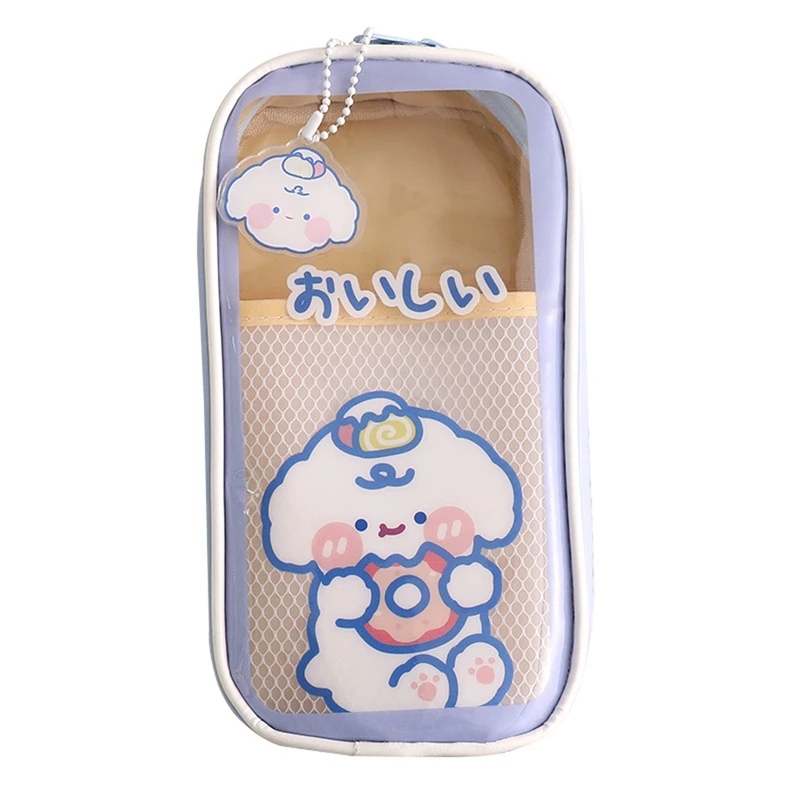 

Japanese Pencil Case Transparent Large-Capacity Student Pencil Case Cute Girl Simple Pencil Stationery Bag