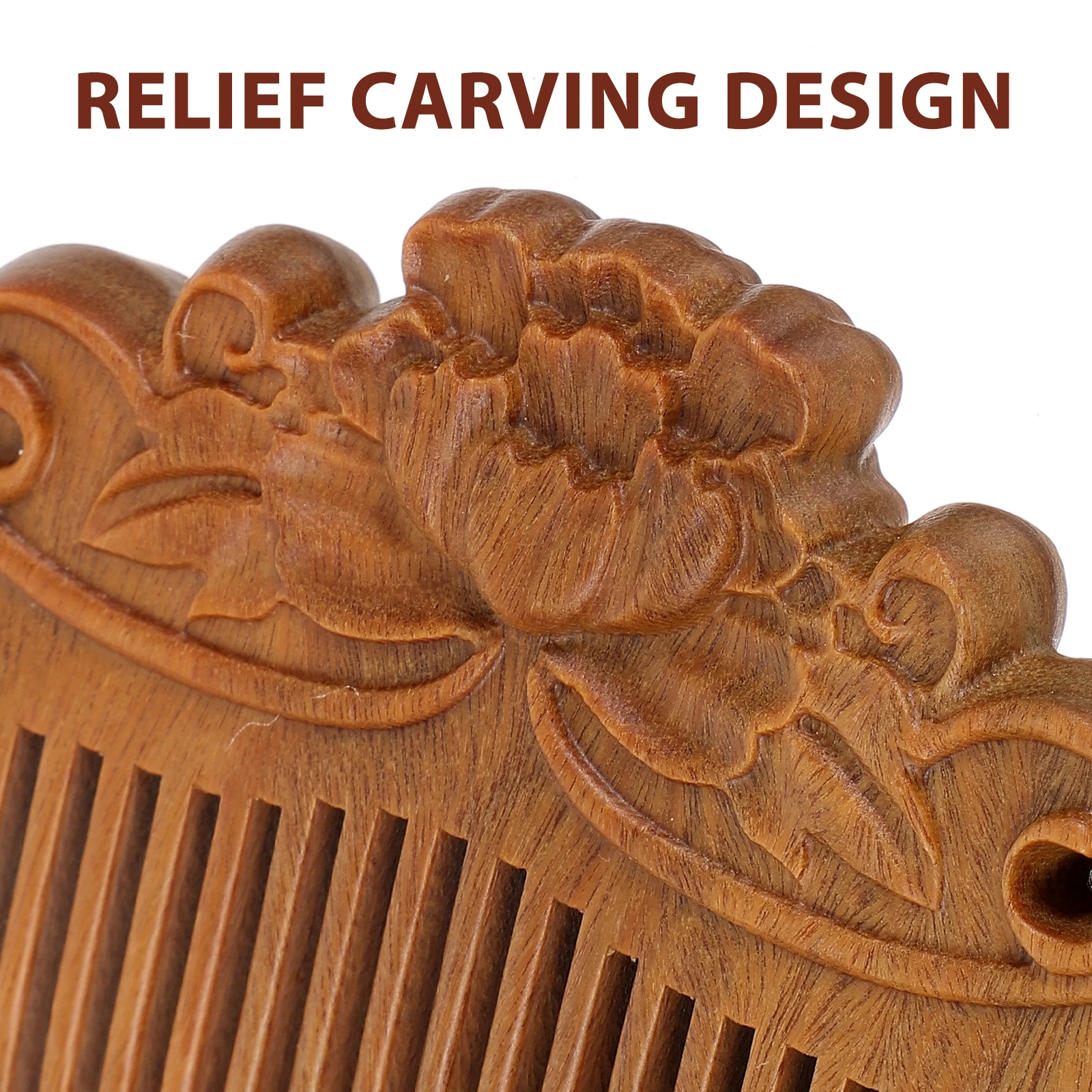 

Mini Portable Wooden Comb Exquisite Relief Carving Anti-Static Scalp Massage Comb For Hair Care Durable Hair Styling For Women