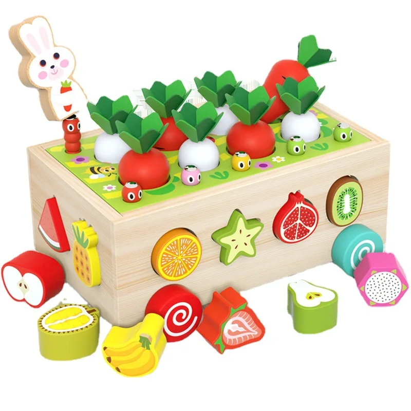 Giocattoli educativi in legno Montessori per la forma del bambino ordinamento dei bambini Eartly Learning Shape Sorter Car Puzzle Game per bambini