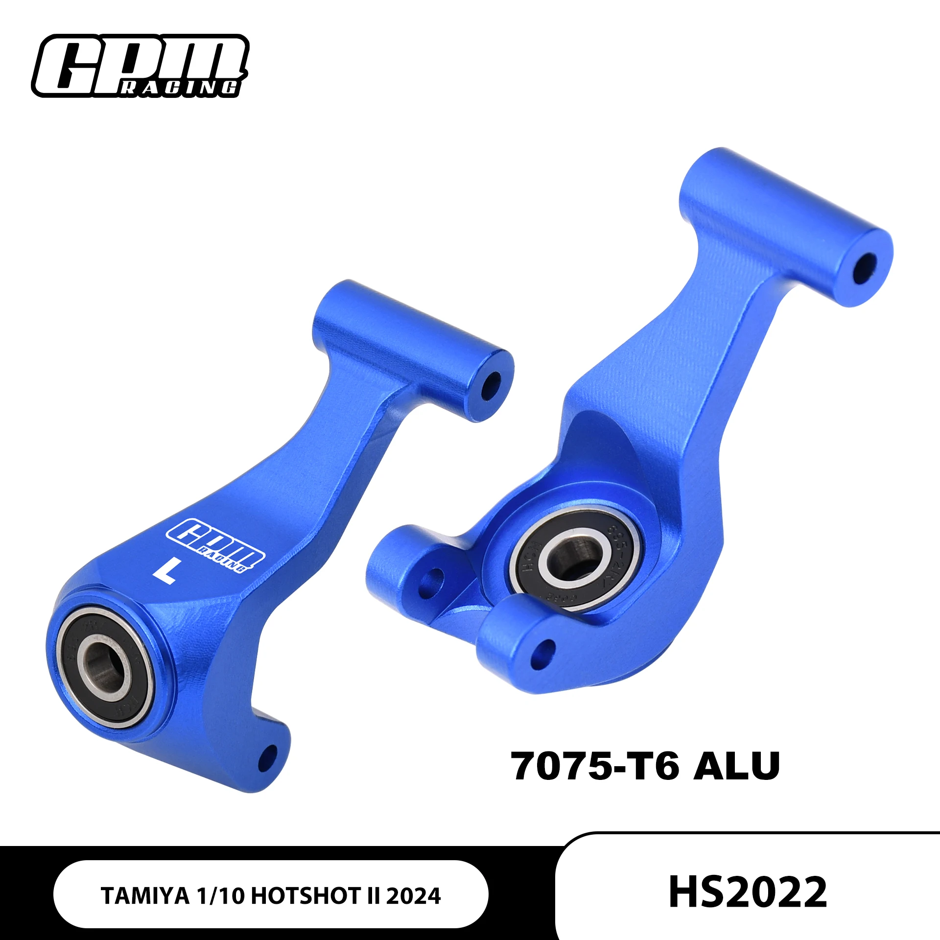 GPM 7075 Alloy Rear Knuckle Arm Larger Bearings For TAMIYA 1/10 Hotshot II 2024 58737-A