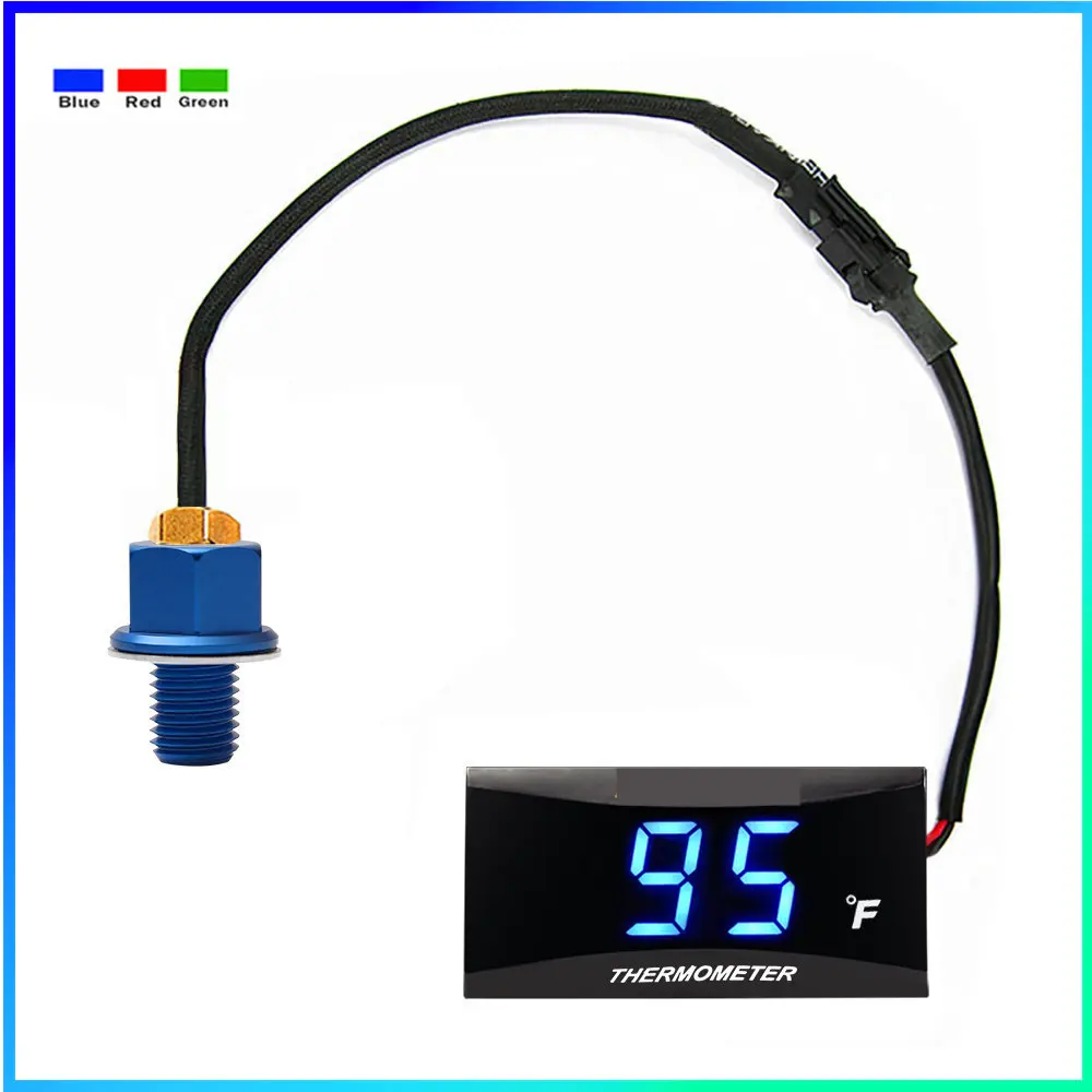 Koso-medidor de temperatura de aceite para motocicleta, mini instrumento digital cuadrado de grado Fahrenheit para termómetro Universal nmax125