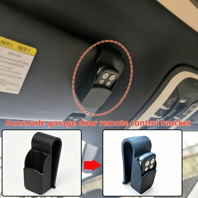 1pcs Universal Car Sun Visor 4-Button Garage Door Remote Control Holder Clip Neat Storage Remote Bracket Organizer Accessor