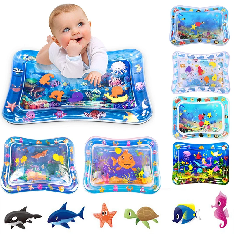 Summer Toys Baby Water Mat PVC Inflatable Cushion Infant Toddler Water Play Mat for Children Early Education Developing Baby Toy