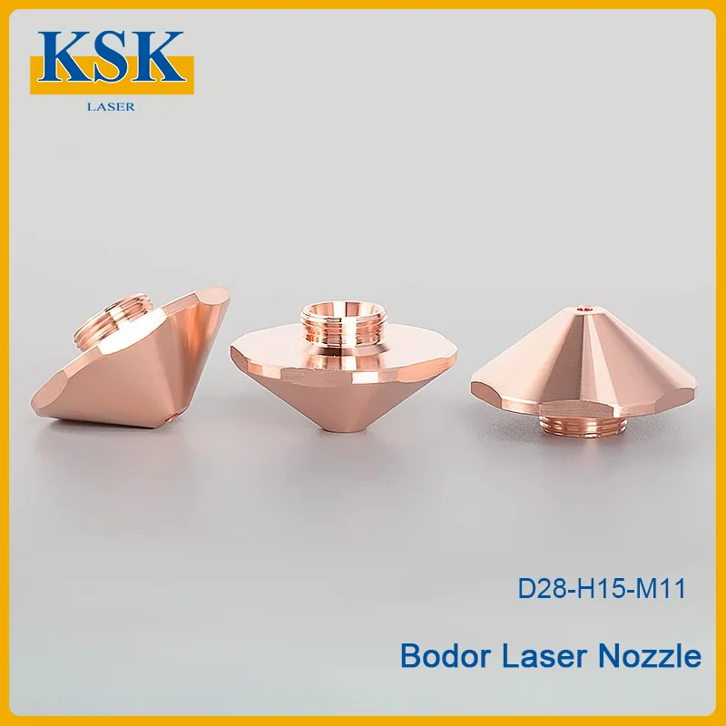 KSK Laser BODOR D28 M11 Laser Nozzle Single and Double Layer Hexagonal Red Copper Nozzle for  Laser Cutting Machine