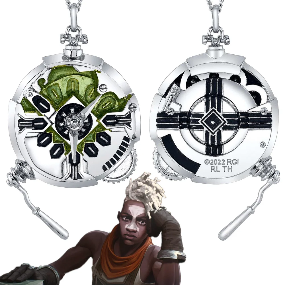 Arcane Ekko Cosplay Necklace Game LoL Stopwatch Pendant Chain Costume Props Neck Lace Costume Accessories Halloween Party Suit