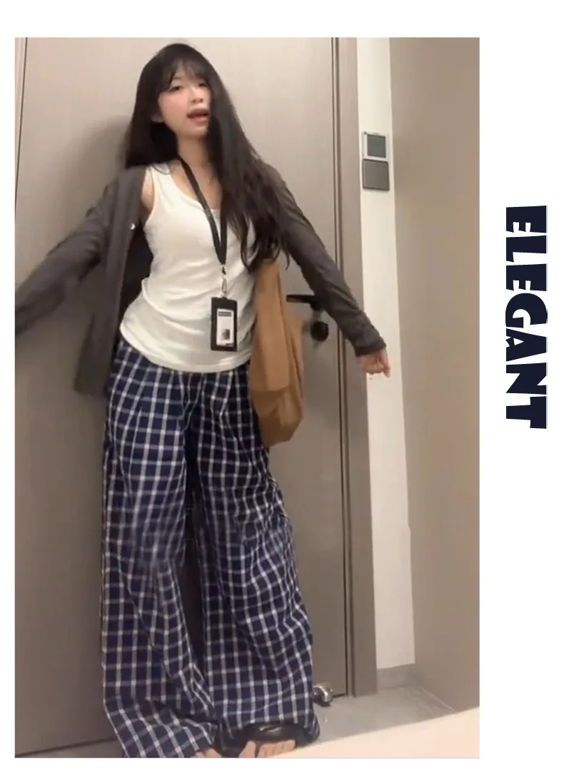 بنطال ذو قصة أرجل واسعة بخصر عالٍ للسيدات صيفي قابل للتنفس وفضفاض مناسب للفتيات الجميلات وحفلات الشاطئ برباط ناعم متجدد الهواء #6