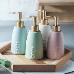 Creative Ceramic Hand Sanitizer Press Bottle Hotel Toilet Shampoo Lotion Bottle Portable Soap Dispenser Bathroom Accessories New