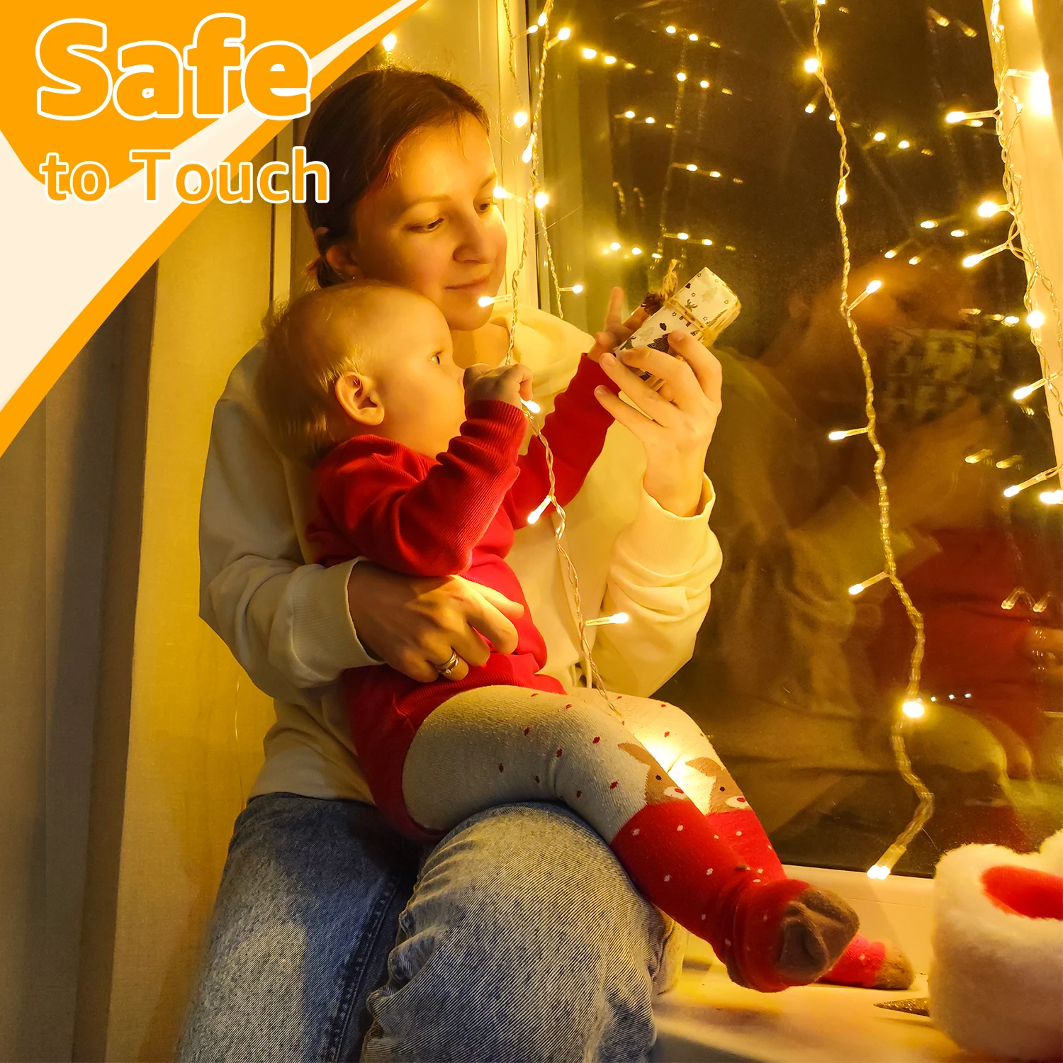 Ollny الجنية أضواء 400LED 131FT أضواء خارجية مع جهاز التحكم عن بعد 8 طرق سلسلة أضواء لحفل الزفاف داخلي منزل زينة عيد الميلاد #5