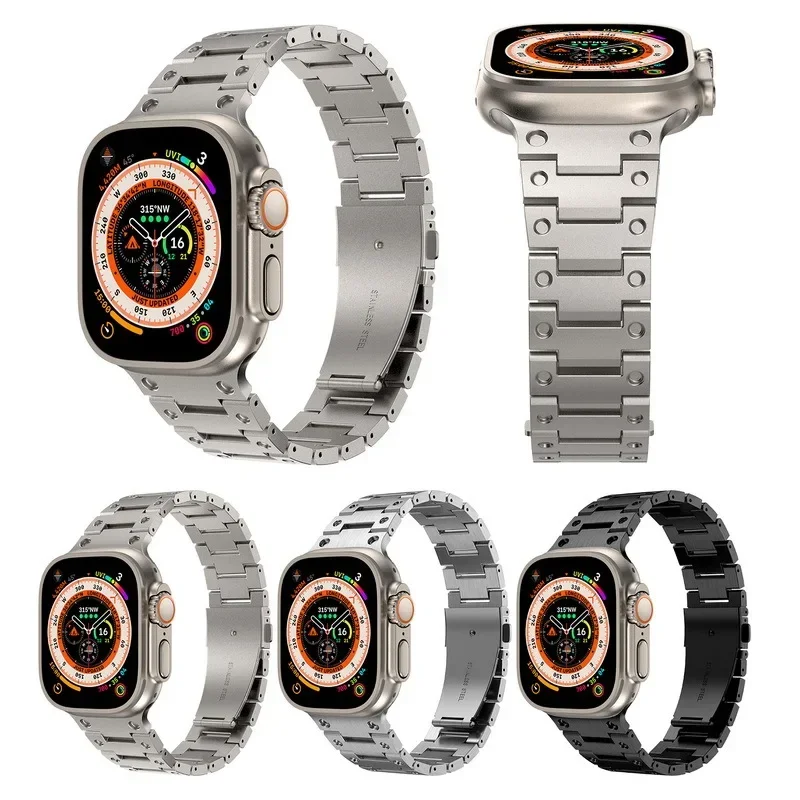 Metal Band For Apple Watch Ultra2 49mm 10 42/46mm 9 8 7 45mm 41mm Stainless Steel Bracelet band iWatch 6 5 4 3 SE 44mm 40mm 42mm