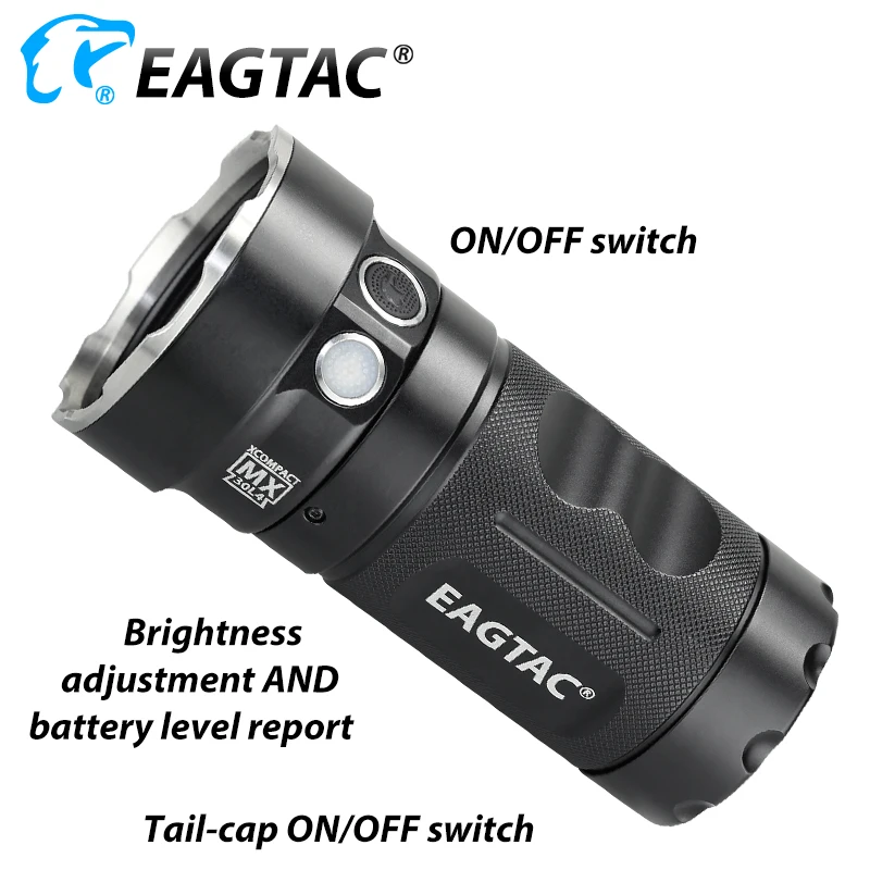 EAGTAC MX30L4XC مصباح ليد جيب مدمج للغاية 5136 لومن مجاني 4*18650 بطارية عالية CRI Nichia219B CRI92 التصوير الشعلة