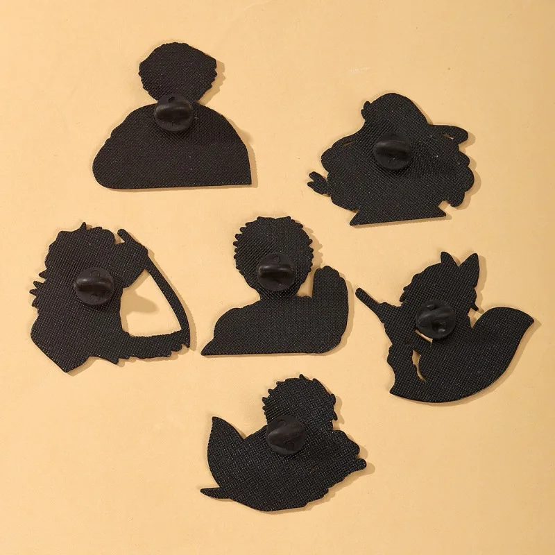 Demon Slayer Kamado Tanjirou Tomioka Giyuu cute cartoon alloy pins two-dimensional creative anime peripheral decorative badges view 3