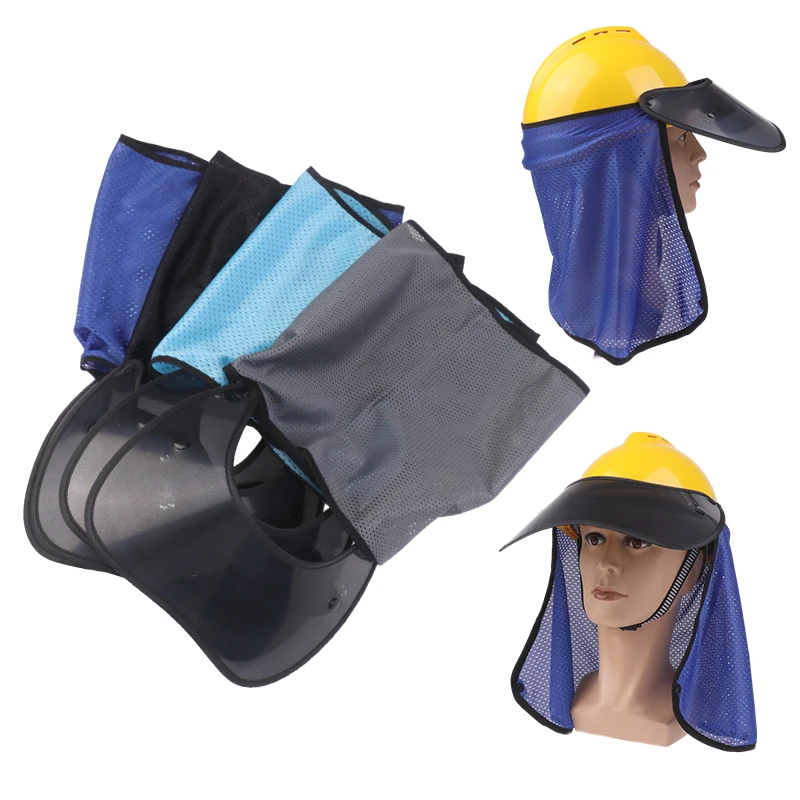 Summer Hard Hat Sun Shield Reflective Sun Shade Neck Shield Hard Hat Visor Hard Hat Shade Hard Hat For Outdoor Worker 4Colors