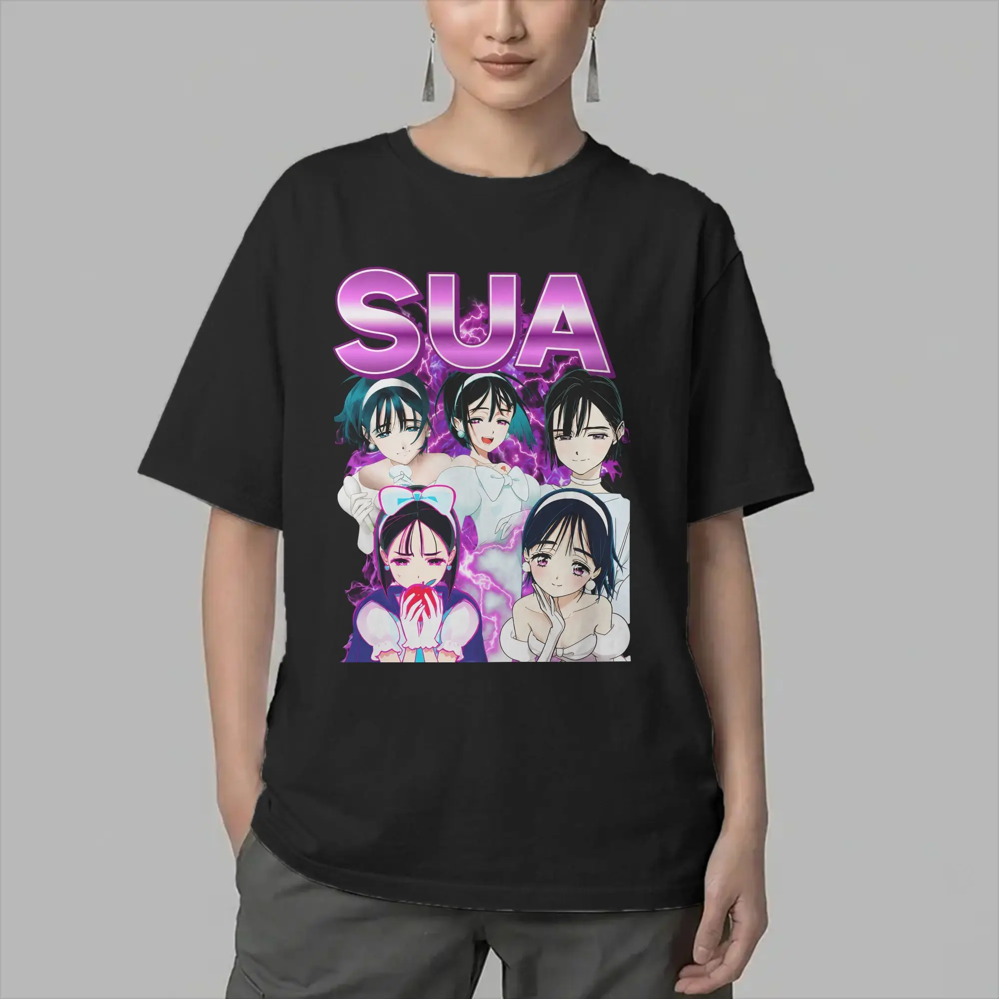 Alien Stages Anime Sua T Shirts Men Pure Cotton Vintage T-Shirts Round Neck  Tees Short Sleeve Clothes Plus Size