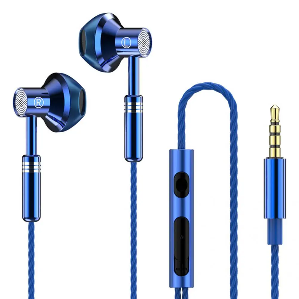 Unique Stylish Practical Metal Practical Fashionable Wire Control In-ear Earbuds Wired Earphones Wide Compatibility