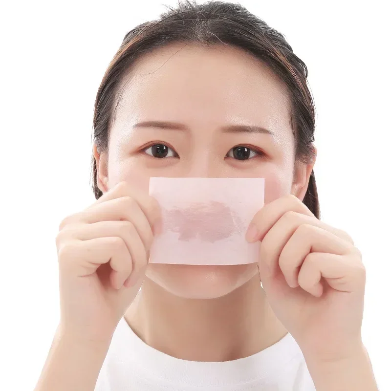 100Pcs Facial Cleanser Oil Control Oil-absorbing Sheets Face Oil Blotting Paper Face Wipes Blotting Tissue Women Makeup Protable