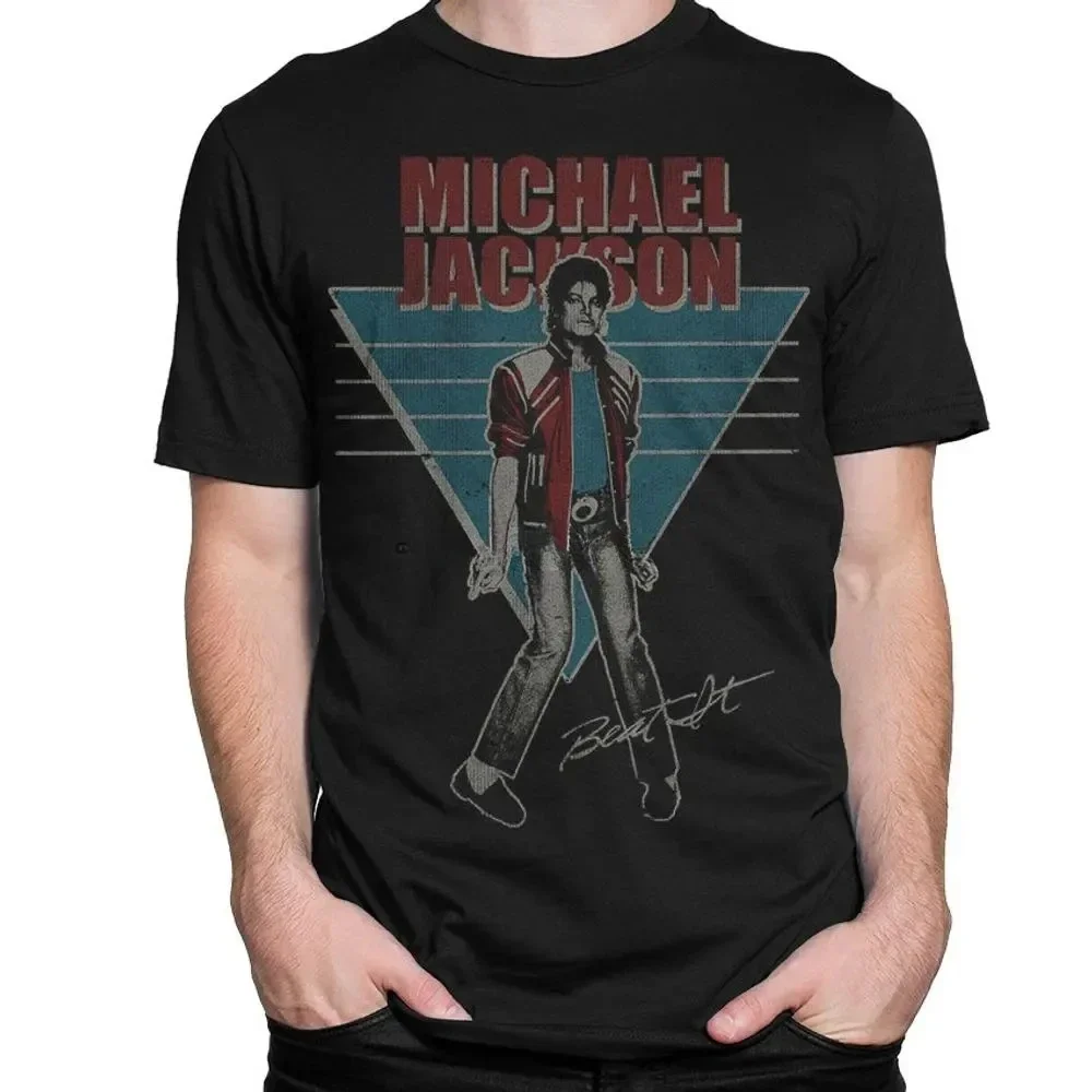 Men'S Sizes clothing harajuku oversized t shirt Michael Jackson Beat It Vintage T Shirt 100% Cotton High Quality Tee graphic