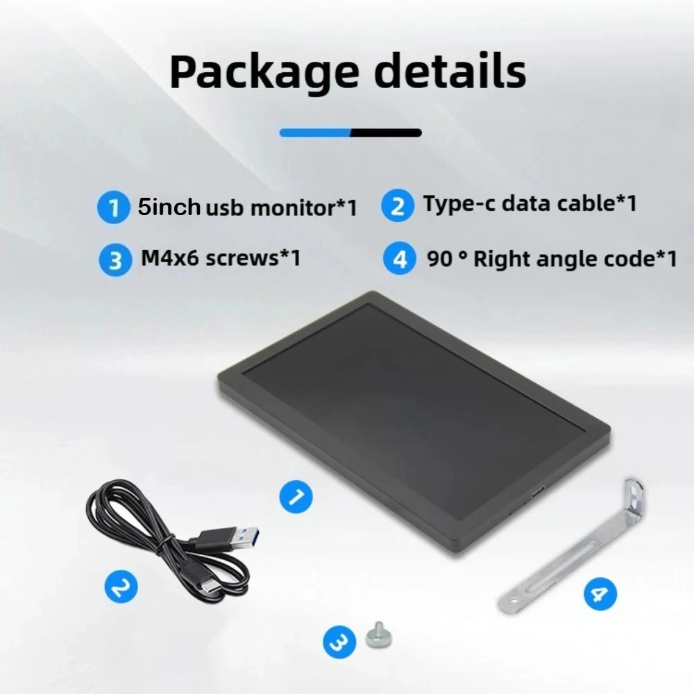 5 بوصة PC الفرعية عرض USB كابل واحد مع CNC قذيفة ل AIDA64/الكمبيوتر سطح المكتب لتقوم بها بنفسك الهيكل شاشة ثانوية Windows7/8/10/11