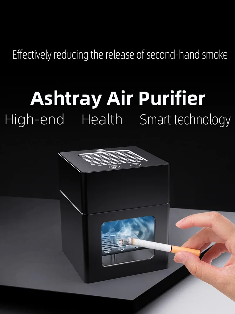 

AP078 Smoke Removal Air Purification Ashtray Purification Practical Automatic Purifier Ashtray Portable Gadgets For Car Ashtray