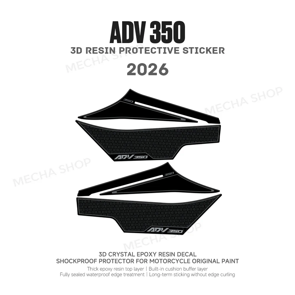 For ADV 350 2022-2026 Side Tunnel Motorcycle Sticker Kit Waterproof 3D Stickers