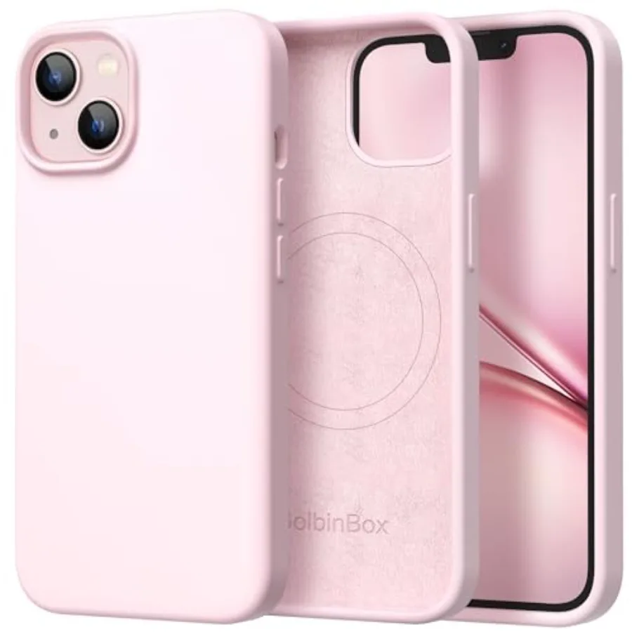 

Magnetic for iPhone 13 Case iPhone 14 Case, Compatible with MagSafe, [Soft Anti-Scratch Microfiber Lining], Slim Liquid Silicon