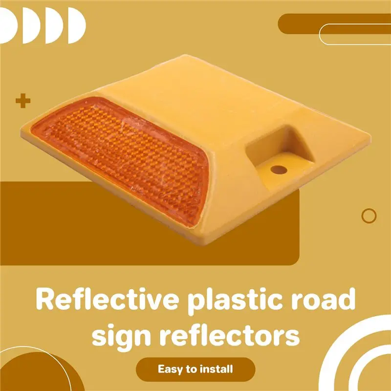 B68A Road Reflective Marker , Double Side Reflective Pavement Marker Plastic Asphalt Stud Marker -- 10 Pieces