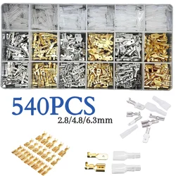 540/360Pcs Female Male Electrical Spade Wire Butt Connectors Lugs Battery Starter Cable Splice Crimp Terminals Kit Assortment