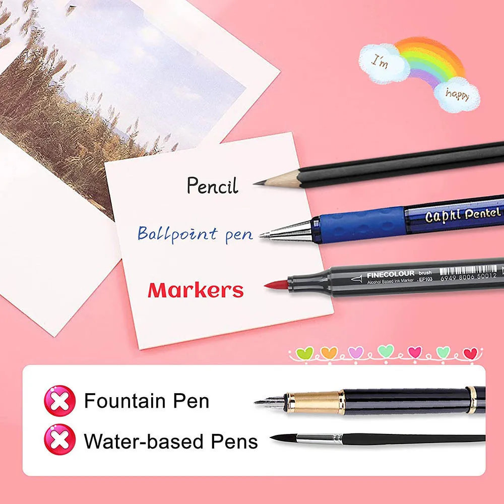 850Pcs Color Stickers Transparent Fluorescent Index Tabs Flags Sticky Note Stationery Children Gifts School Office Supplies