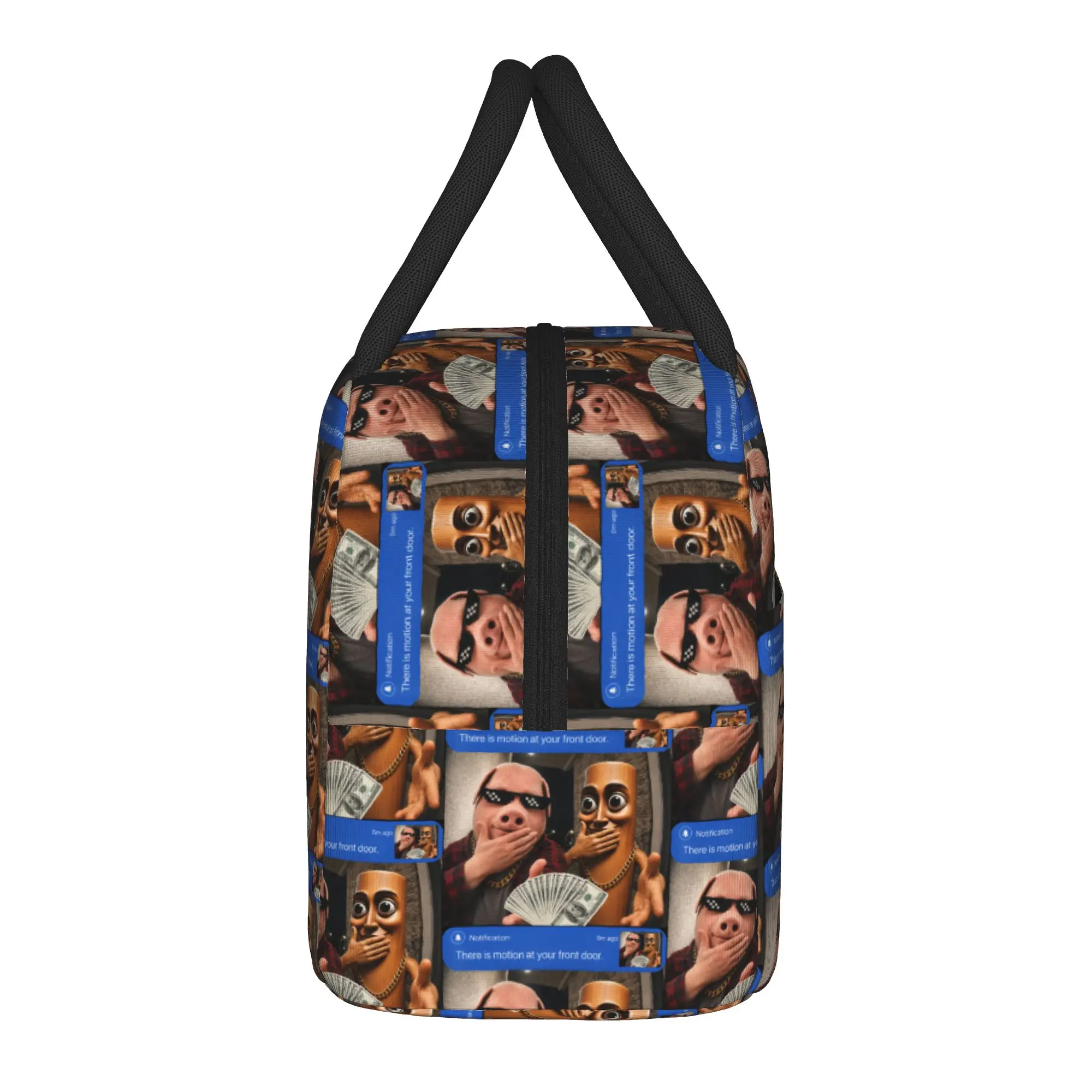Motion Scuba Tung Tung Sahur John Pork Lunch Bag  Office Lunch Box For Child Fun Graphic Design Thermal Tote Handbags