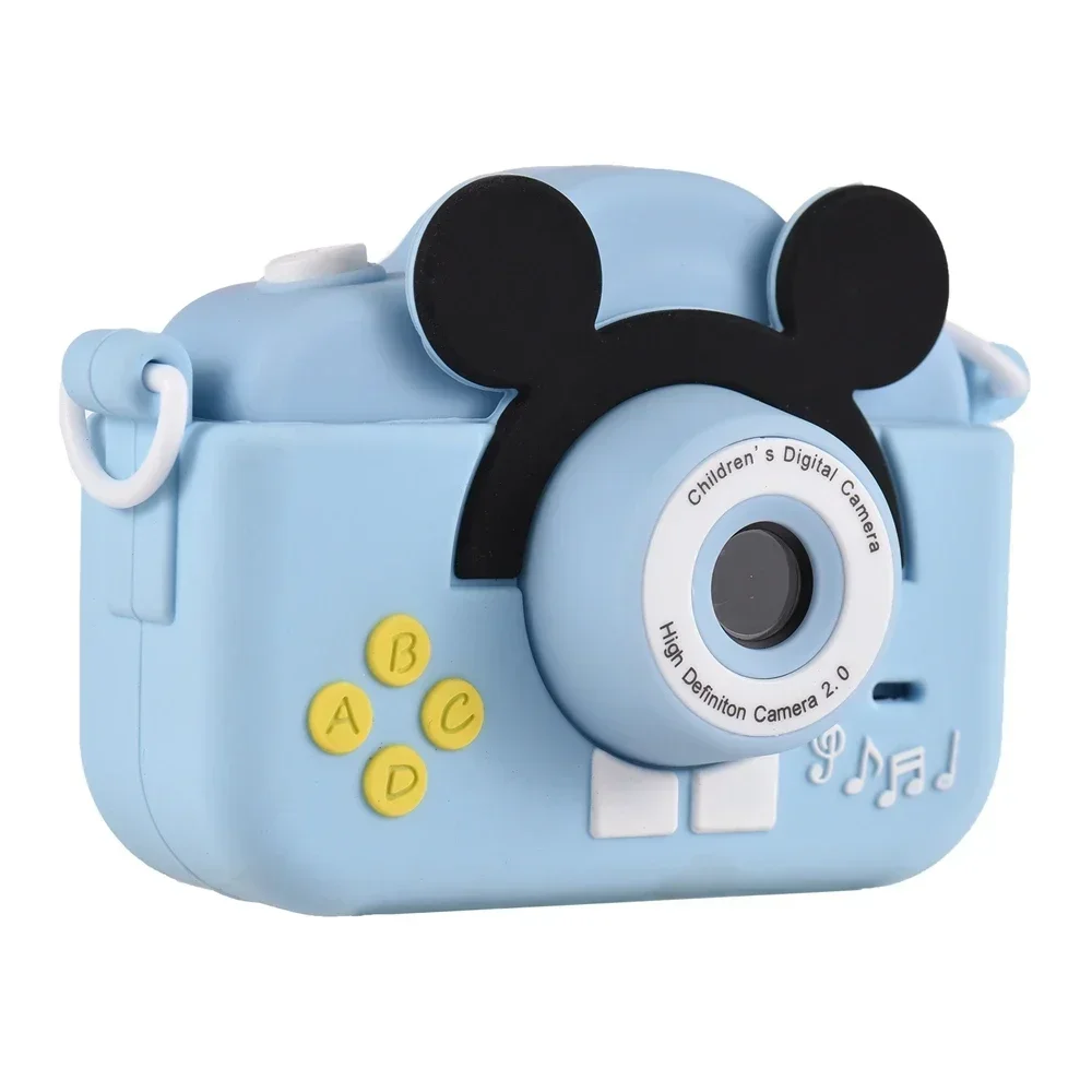 Kids Digital Camera 1080P Cartoon Children Cameras Dual Lens 2.0 Inch IPS Screen 4X Zoom Birthday Christmas Gift for Boys Girls