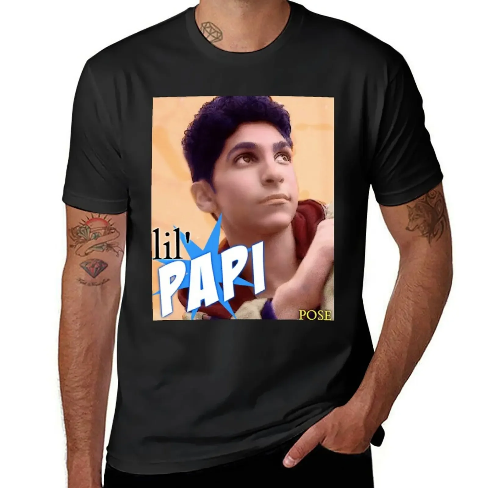 lil papi pose T-Shirt summer shirt customs design your own Blouse cute clothes mens clothing