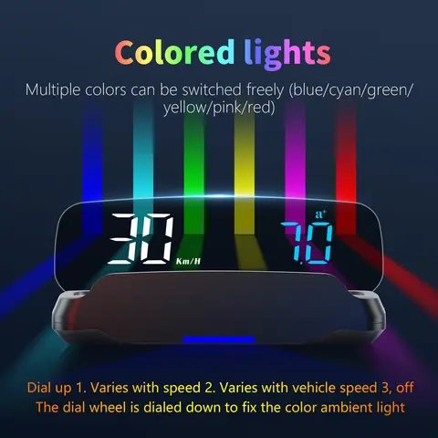 AD OBD2 HUD C7B 자동차 속도 프로젝터 미러, 운전 온보드 HUD 헤드업 디스플레이, 컴퓨터 자동 전자 액세서리 속도계