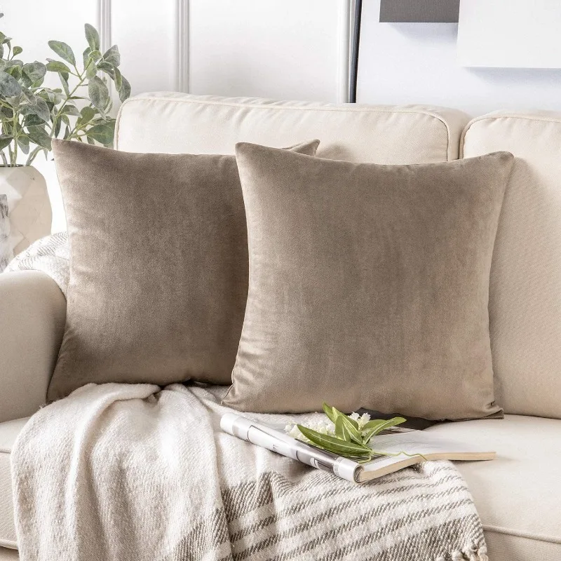 2-piece wool lining four-season pillow cover for home decoration dustproof pillow cover