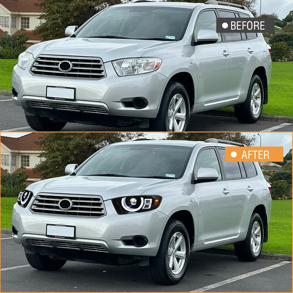 TT-ABC Factory Customized Led Headlights for 2008-2010 Toyotas Highlanders LED Headlights DRL Sequential Turn Signal
