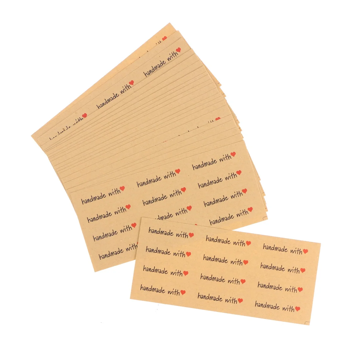

Sealing Stickers Heart Pad Hand-made Material Package Kraft Label Paper Thank You Decorative Labels