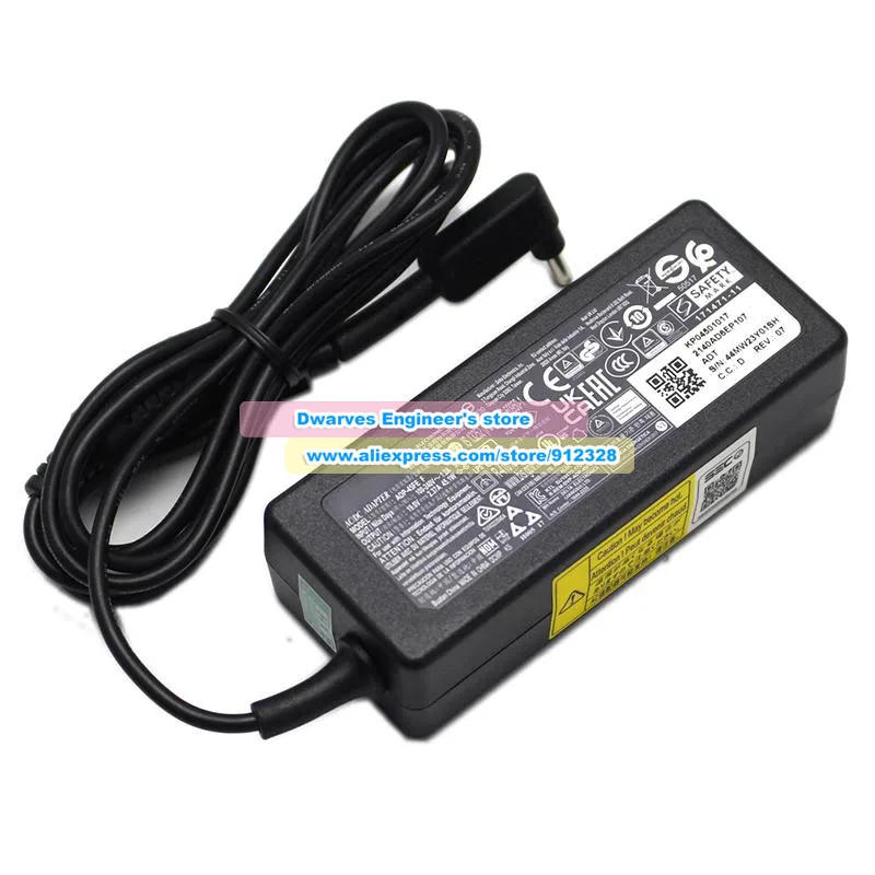 ADP-45FE F AC Adapter 19V 2.37A 45.1W P04501016 KP04501017 for Acer Aspire R5-371 R5-431 R5-431T R5-471 R5-471T R5-571 3.0X1.0MM
