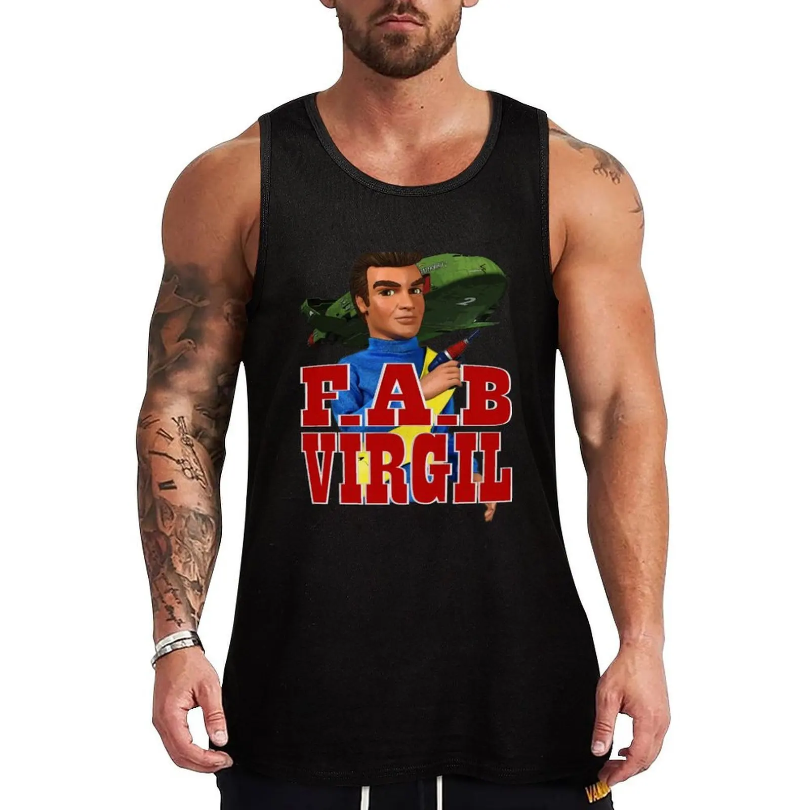 

F.A.B. VIRGIL, Thunderbird 2 Tank Top Men's sports t-shirt mens gym clothes vests for men